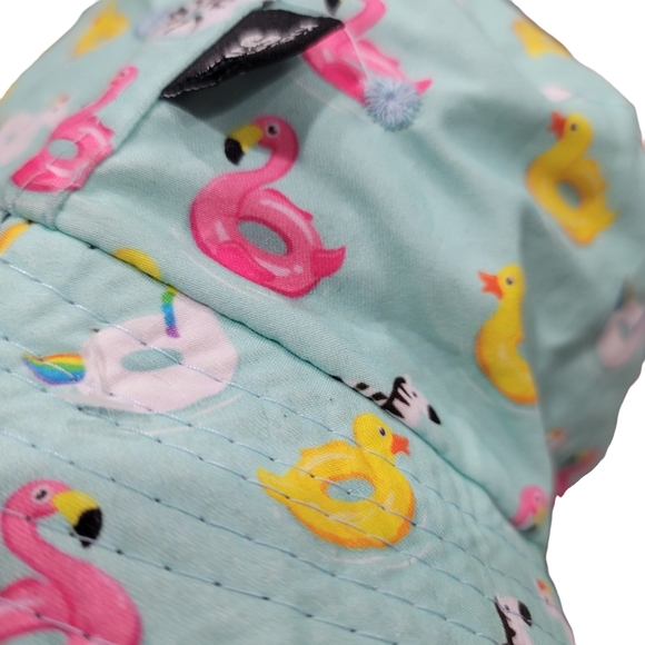 Kids SOL bucket hat 2T-3T blue pool toy print summer - Picture 2 of 3